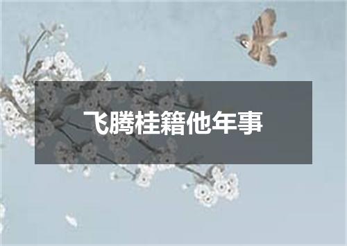 飞腾桂籍他年事