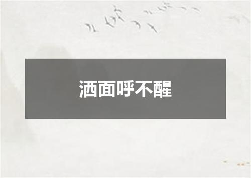 洒面呼不醒