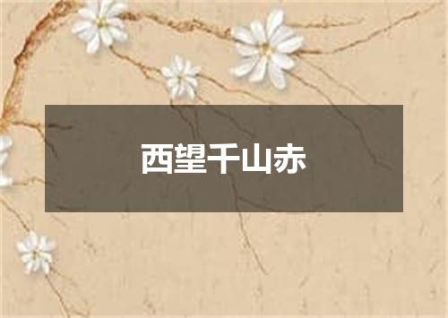 西望千山赤