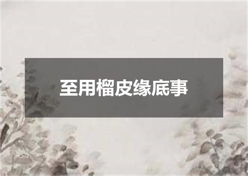 至用榴皮缘底事