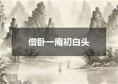 僧卧一庵初白头