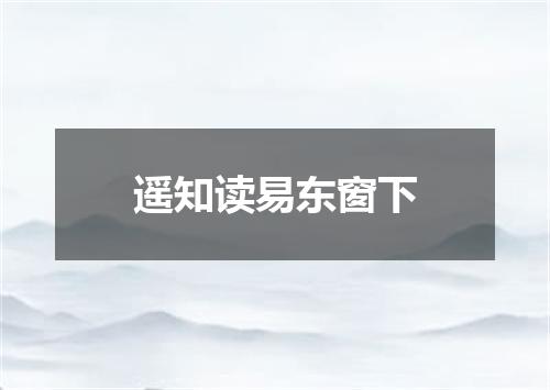 遥知读易东窗下