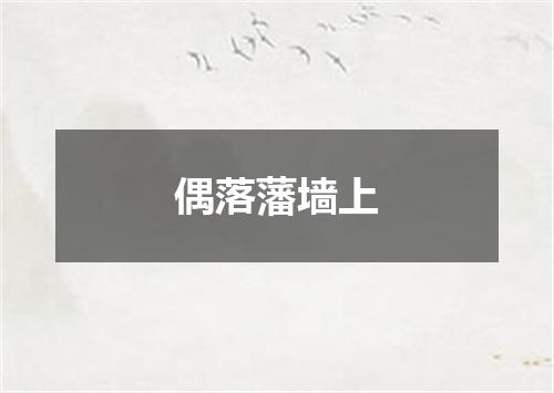 偶落藩墙上