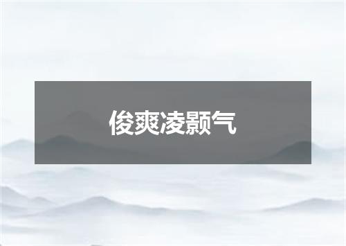 俊爽凌颢气