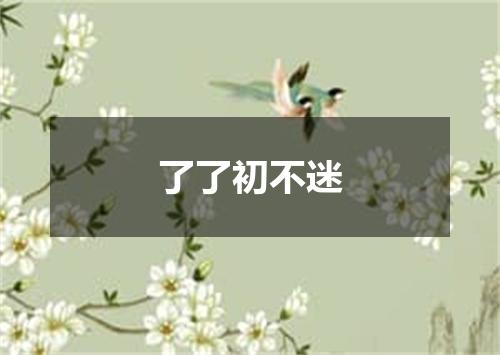 了了初不迷