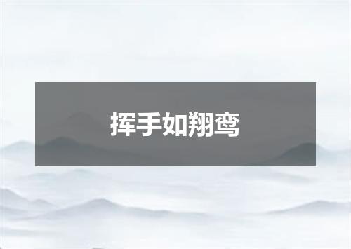 挥手如翔鸾