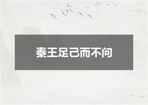 秦王足己而不问