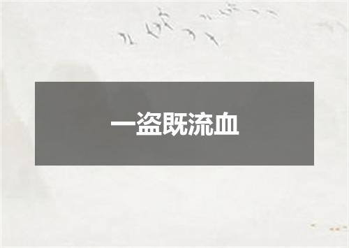 一盗既流血