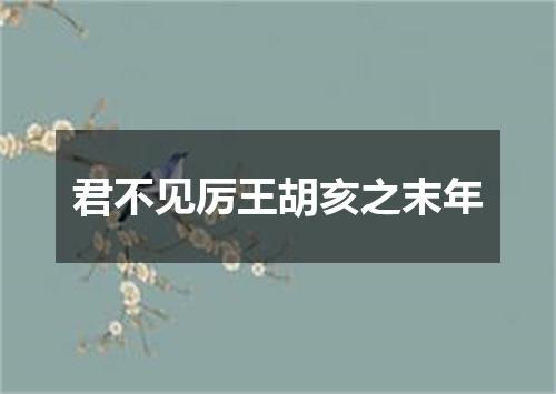 君不见厉王胡亥之末年