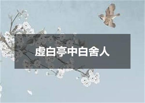 虚白亭中白舍人