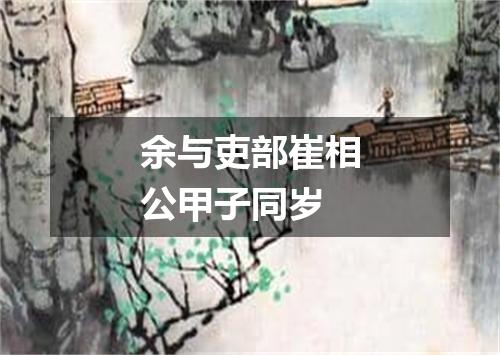 余与吏部崔相公甲子同岁
