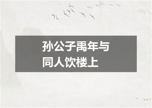 孙公子禹年与同人饮楼上