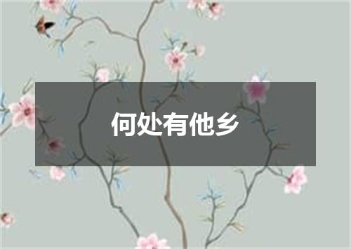 何处有他乡