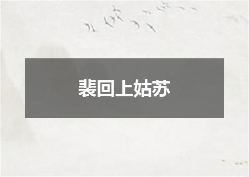 裴回上姑苏
