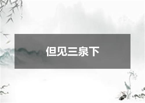 但见三泉下