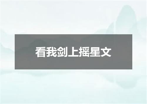 看我剑上摇星文