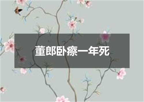 董郎卧瘵一年死