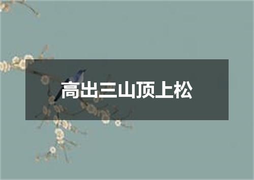 高出三山顶上松