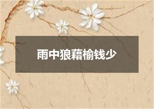 雨中狼藉榆钱少