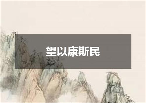 望以康斯民