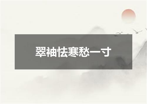 翠袖怯寒愁一寸