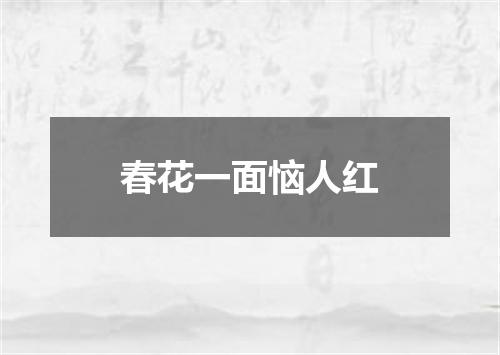 春花一面恼人红