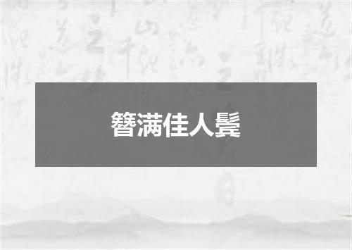 簪满佳人鬓