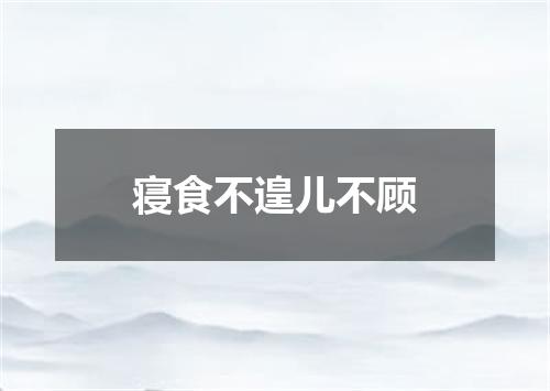 寝食不遑儿不顾