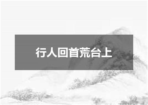行人回首荒台上
