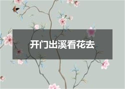 开门出溪看花去