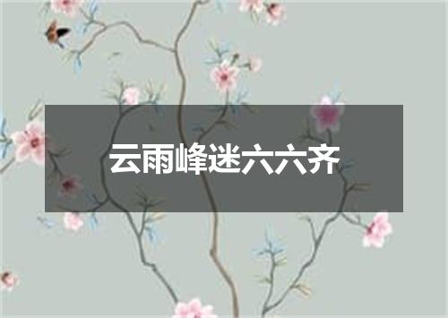 云雨峰迷六六齐