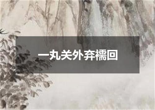 一丸关外弃襦回