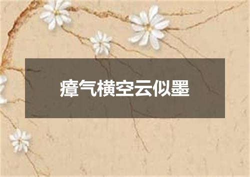 瘴气横空云似墨