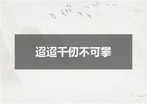 迢迢千仞不可攀