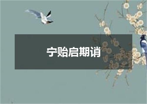 宁贻启期诮