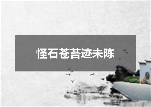 怪石苍苔迹未陈