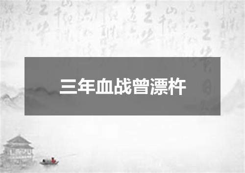 三年血战曾漂杵