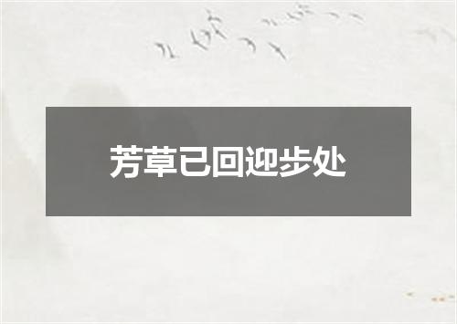 芳草已回迎步处
