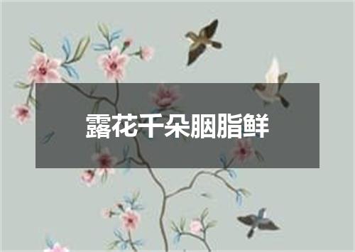 露花千朵胭脂鲜