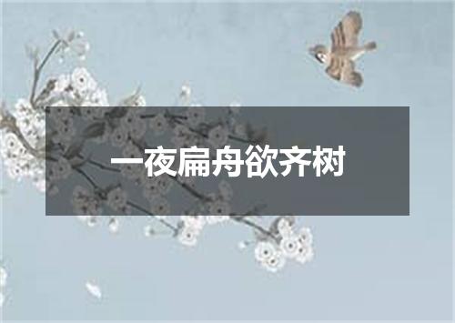 一夜扁舟欲齐树