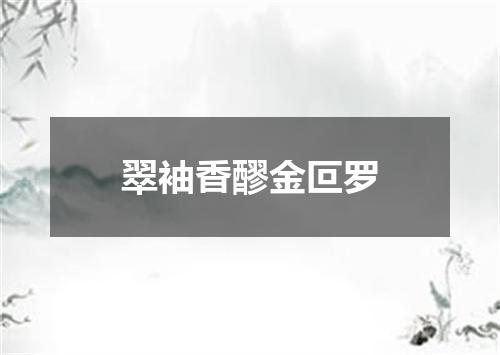 翠袖香醪金叵罗