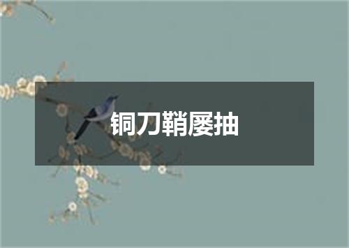 铜刀鞘屡抽