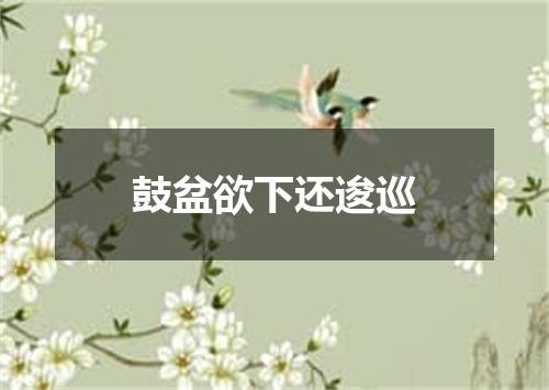 鼓盆欲下还逡巡