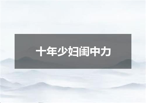 十年少妇闺中力