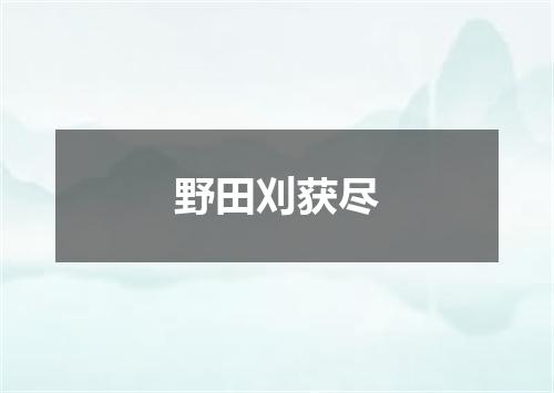 野田刈获尽