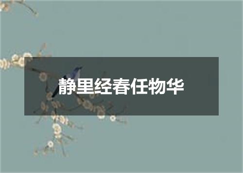 静里经春任物华