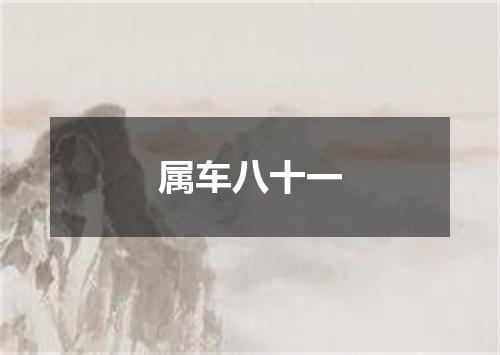 属车八十一