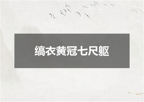 缟衣黄冠七尺躯