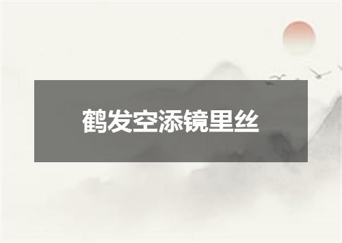 鹤发空添镜里丝