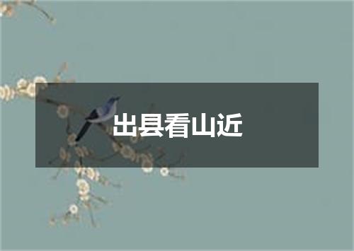 出县看山近